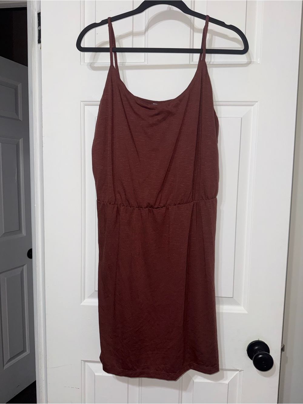 Old Navy Spaghetti Strap Mini Dress in Rust Brown